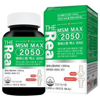 더리얼 엠에스엠 맥스 2050mg MSM, 90정, 1개 상세 이미지