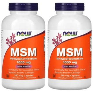 Now Foods MSM 1000mg 베지 캡슐, 240정, 2개 상품 이미지