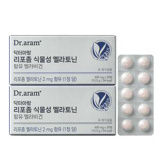 닥터아람 리포좀 식물성 멜라토닌 함유 멜라비건, 30정, 1개 상품 이미지