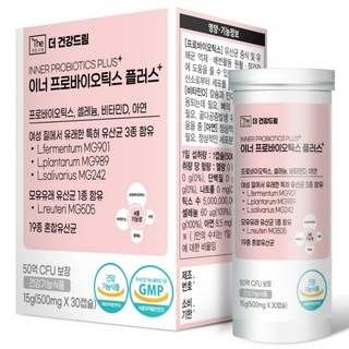 더건강드림 질 유래 유산균 특허 3종 이너프로바이오틱스 플러스, 30정, 1박스 상세 이미지