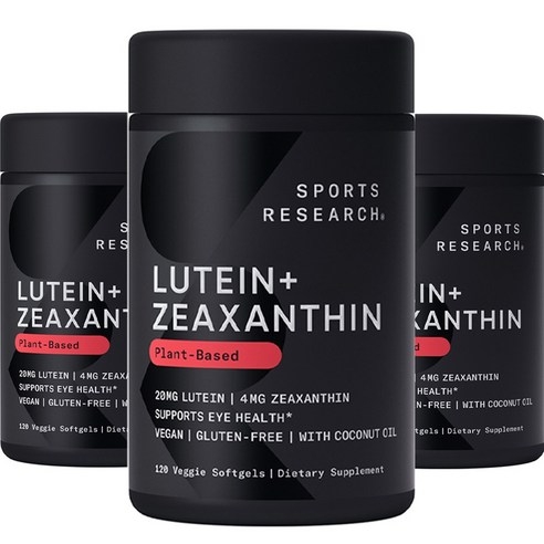 스포츠리서치 루테인 20mg + 제아잔틴 4mg 베지 소프트젤, 120정, 3개 상세 이미지