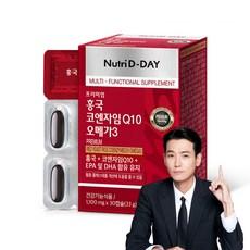 뉴트리디데이 홍국 코엔자임 Q10 오메가3, 30정, 33g, 1개 이미지