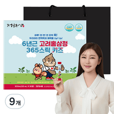 정원삼 6년근 고려홍삼정 365 스틱 키즈 30포 + 쇼핑백, 300ml, 9개 상세 이미지