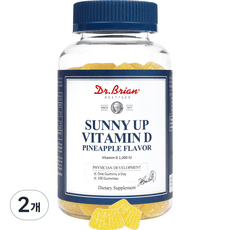 닥터브라이언 써니업 비타민D 파인애플 플레이버, 100정, 2개 이미지