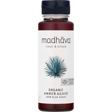 Madhava Organic Amber Raw Blue Agave - 11.75 oz Madhava 유기농 앰버 원시 블루 아가베 11.75온스, 333g, 1개 상세 이미지