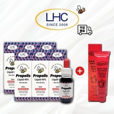 호주 LHC 프로폴리스 원액 프로폴리스리퀴드 40% 무알콜 25ml x 6병 + 오리진에이 포포크림 1개 세트, 6개 상세 이미지