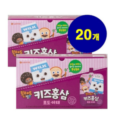 브레드이발소 키즈홍삼 100ml 파우치 20팩 (사과당근/포도야채/배도라지), 키즈홍삼 100ml 20팩 포도야채, 20개 상세 이미지