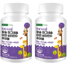 건국유업 쑥쑥 키즈업 칼슘 마그네슘 아연 비타민D 츄어블 180g, 120정, 12개