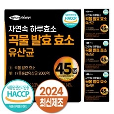 자연속 하루 효소 곡물 발효 효소 유산균 45종, 90g, 4개 상세 이미지