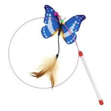 쥬쥬베 나비방울 와이어 낚시대 색상랜덤20개입 강아지장난감, 20개 이미지