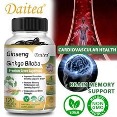 은행나무 및 인삼 보충제 – 은행나무 두뇌 보충제는 기억력과 집중력을 향상시킵니다. – 인삼 추출물은 에너지를 강화하고 발기력 성능 면역 체계를 개선하고 혈류를 개선합니다., 1개, 60정 이미지