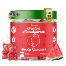 스내치드 크레아틴 모노하이드레이트 5000mg +케토 ACV 1000mg 구미젤리 수박맛 120개, 1개 상품 이미지