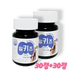 키즈랩스 밀키즈 1000mg 30+30정 어린이 우유 칼슘, 2박스, 30정 상세 이미지