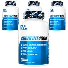 EVLUTIONNUTRITION 크레아틴 1000 베지 캡슐, 120정, 4개 상품 이미지