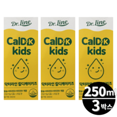 닥터라인 칼디케이키즈 어린이 유아 키즈 액상 칼슘 250ml 3박스, 3개 상세 이미지