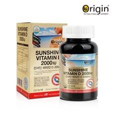오리진 선샤인 햇빛 비타민D 2000IU 90캡슐, 90정, 1개 이미지
