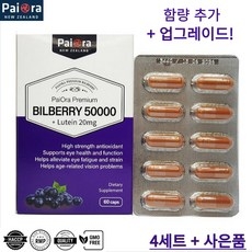 빌베리 50000mg 빌베리루테인 눈영양제 60캡슐, 60정, 4개 상세 이미지