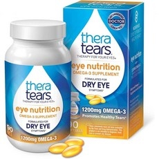 Thera Tears Nutrition 1200mg Omega-3 Supplement Capsules 90-Count Pack of 2, Thera Tears Nutrition 1200mg O, 2개 상세 이미지