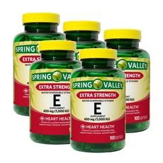 스프링밸리 비타민E 1000IU 엑스트라 스트렝스 소프트젤 Spring Valley Vitamin E, 5개, 100정 상품 이미지
