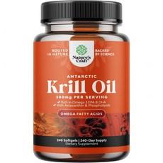 Antarctic Krill Oil 500mg Softgels - Omega 3 Supplement with EPA DHA & Astaxanthin for Joint Heart, 240 Count (Pack of 1) 이미지