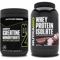 뉴트라바이오 NutraBio Creatine Monohydrate Unflavored 300g and Whey Protein Isolate Chocolate Dipped Macar, 뉴트라바이오 NutraBio Creatine Monoh, 1개