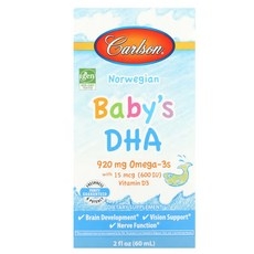 칼슨 노르웨이 유아 오메가3 60ml 영아 영유아 비타민A 비타민C 비타민E 대구간 기름, 1개 상세 이미지