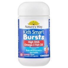 호주 약국 판매 정품 네이쳐스 웨이 어린이 키즈 스마트 오메가 3 Fish oil DHA 딸기맛 영양제 건강 식품 50 캡슐, 50정, 1개, 50정 이미지