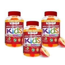 Feel Great Vitamin Co Apple Cider Vinegar Gummies for Kids 필그레이트 비타민 키즈 애플사이더비니거 사과식초 ACV 구미, 3개 상품 이미지