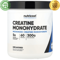 뉴트리코스트 퍼포먼스 크레아틴 모노하이드레이트 무맛 300g Creatine Monohydrate Unflavored Performance, 303 g, 1개 상품 이미지