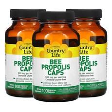 컨트리라이프 비 프로폴리스 500mg 베지테리안 캡슐, 100정, 3개 상품 이미지