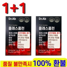 닥터아브 콜레스홈런 콜레스테롤 혈압 혈당 혈행 면역력 항산화 기억력 모나콜린K 카테킨 코엔자임Q10 판토텐산 아연 비타민B6 식약처인증 건강기능식품, 2박스, 60정 상세 이미지