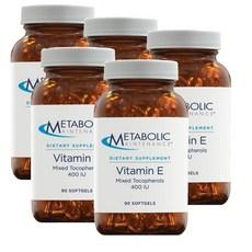 메타볼릭 비타민E 컴플렉스 (믹스 토코페롤) 400IU 소프트젤 Metabolic Maintenance Vitamin E, 90정, 5개 상품 이미지