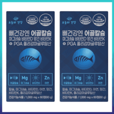 칼슘 흡수가 잘되는 뼈건강 영양제 어골칼슘 해조칼슘 PGA 폴리감마글루탐산 마그네슘 비타민D 비타민K 망간 아연 치아 이빨 뼈 튼튼 골다골증 예방 인칼슘 앱솔브, 2개, 60정 상품 이미지
