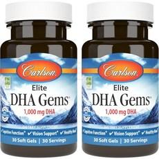 칼슨 엘리트 DHA Gems 1000mg 피쉬오일 30캡슐 x2, 2개 이미지