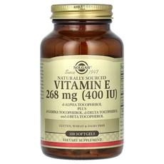 Solgar 천연 원료 비타민E 268mg(400IU) 소프트젤 100정, 1개 상품 이미지