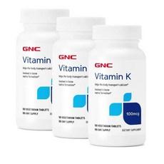 지엔씨 비타민K 100mcg GNC Vitamin K, 3개, 180정 상품 이미지