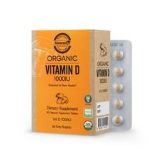유기농 뼈건강 칼슘 흡수를 도와주는 비타민D 골다공증예방 임산부영양제 1000iu 60정, 1개 이미지