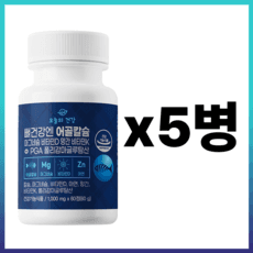 칼슘 흡수가 잘되는 칼마디 뼈건강 영양제 어골칼슘 해조칼슘 PGA 폴리감마글루탐산 마그네슘 비타민D 비타민K 망간 아연 치아 이빨 뼈 튼튼 골다골증 예방 인칼슘 앱솔브, 5개, 60정 상품 이미지