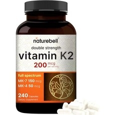 네이처벨 비타민K 복합제 K1 + K2 (MK-7 & MK-4) 1회 제공량당 2 600mcg 코코넛 오일 소프트겔 300개 | 최대 흡수 – 풀 스펙트럼 K 비타민 보충제, Vitamin K2, 1개 상세 이미지