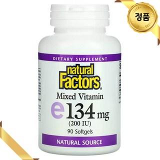 네추럴팩터스 혼합 비타민 E 134mg 200IU 90소프트젤, 90정, 1개 상품 이미지