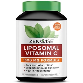 젠와이즈 리포소멀 비타민 C 1500mg 베지테리안 캡슐, 180정, 1개 상세 이미지