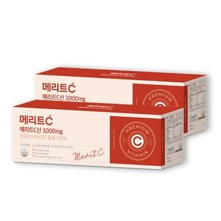 휴온스 메리트 C산 영국산 비타민C 원료 3000mg 2박스(30포),90회분, 90g, 2박스 상품 이미지