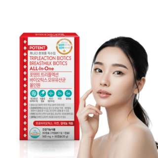 포텐트 트리플액션 바이오틱스 모유유산균 올인원, 60정, 1개 상세 이미지