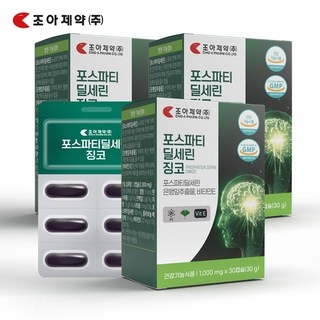 조아제약 포스파티딜세린 징코 1000mg, 30정, 1개 상세 이미지