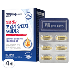 동국제약 혈행건강 초임계 알티지 오메가3 30.21g, 30정, 4개 이미지