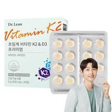 닥터린 초임계 비타민K2 & D3 프리미엄, 30정, 1개 상품 이미지