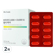 닥터린 비타민C1000 + D1000 IU 멀티케어 112.5g, 2개, 90정 상품 이미지