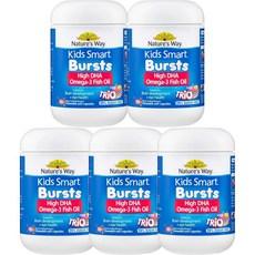 Nature's Way Kids Smart Omega 3 Fish Oil Tri 네이처스웨이 키즈 스마트 오메가3 피쉬오일 트리오 소프트젤 캡슐, 5개, 180정 이미지