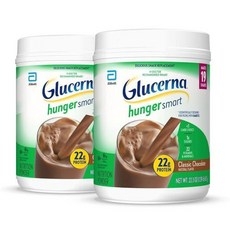 Glucerna 헝거 스마트 파우더 바닐라 22.3oz 2팩 영양 혈당 관리 단백질 22g 120칼로리, 초콜릿 -용량 및 사이즈를 확인해주세요, 초콜릿, 2개 상세 이미지