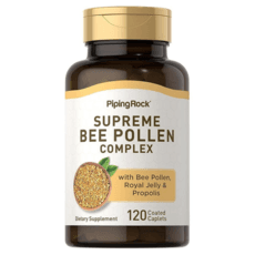 파이핑록 꿀벌 꽃가루 1000mg +로얄제리 200mg +프로폴리스 200mg 복합체 120캐플릿, 1개 상품 이미지